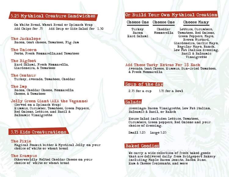 Jackalope Coffee & Tea House - Chicago, IL menu_pic