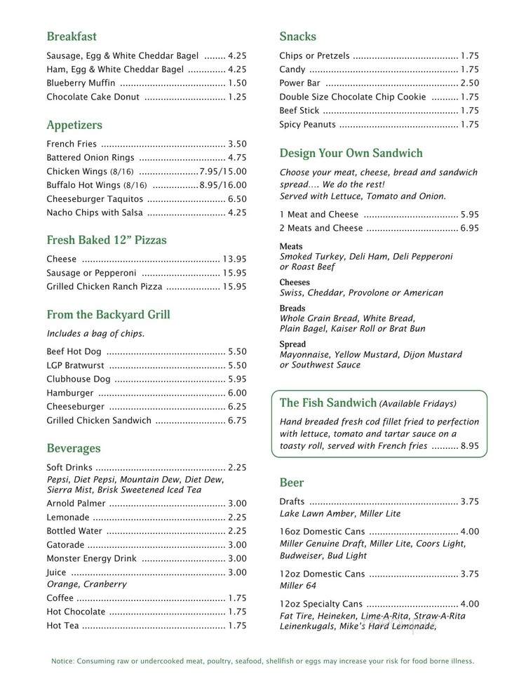 Lookout Bar and Eatery - Delavan, WI menu_pic