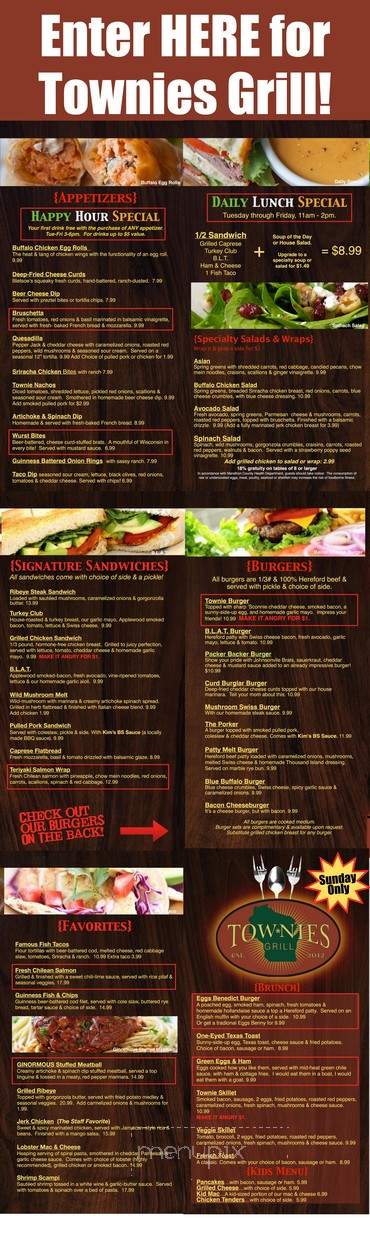 Malarkey's Pub - Wausau, WI menu_pic