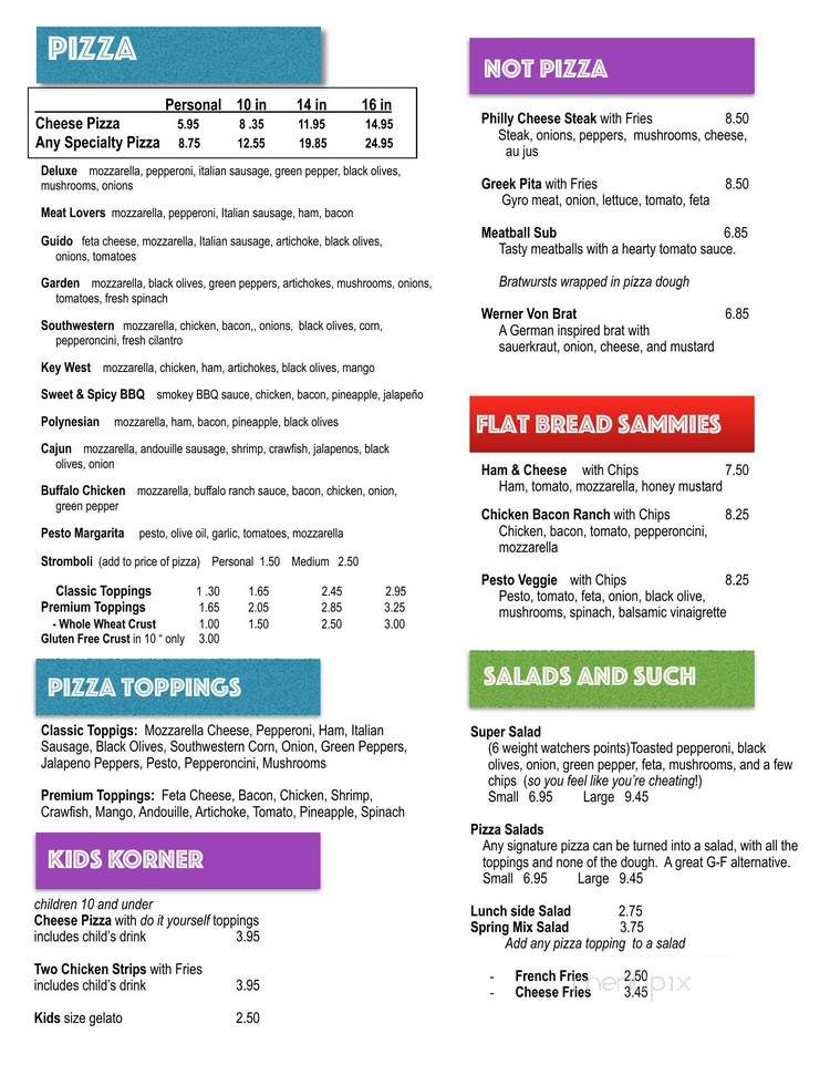 Sam and Greg's - Huntsville, AL menu_pic