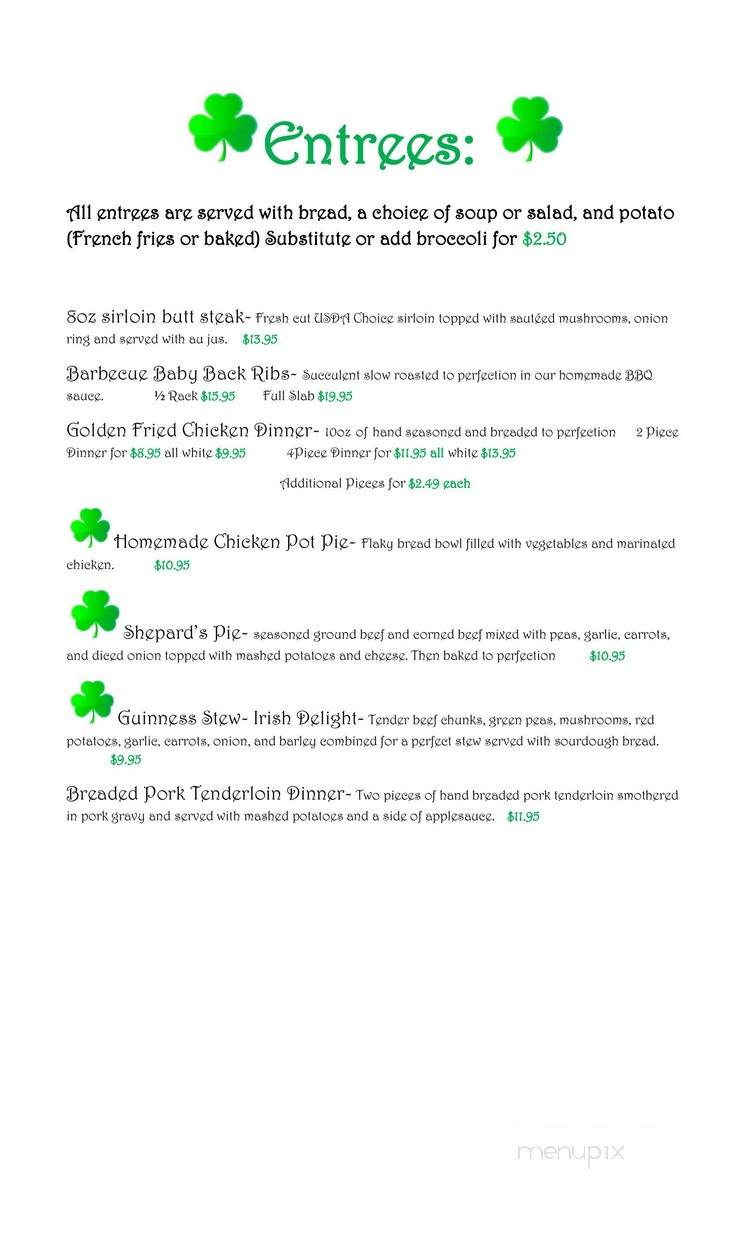 Brody's Irish Pub - Aurora, IL menu_pic