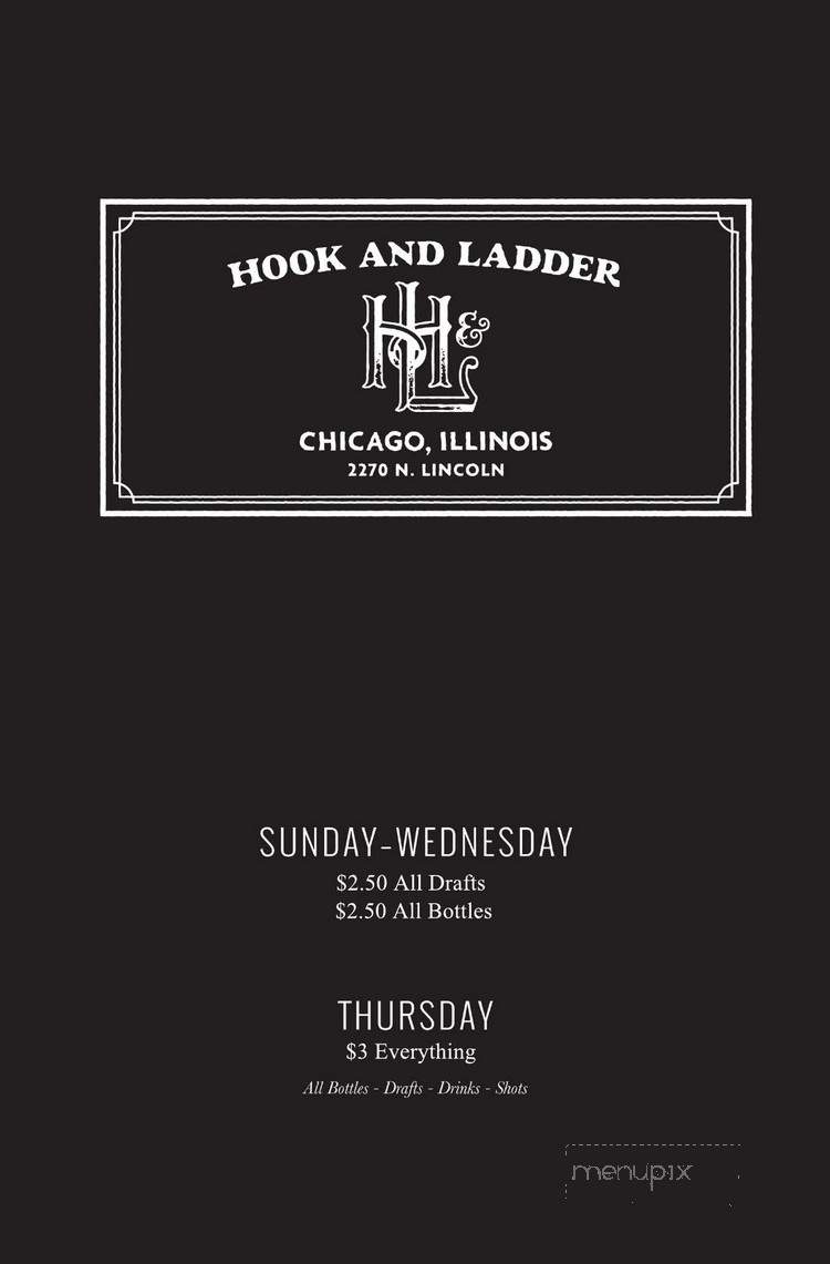 Hook & Ladder - Chicago, IL menu_pic