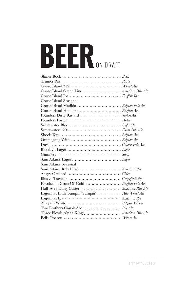 Hook & Ladder - Chicago, IL menu_pic