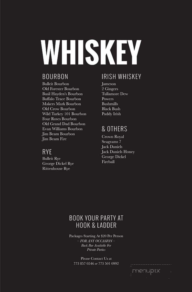 Hook & Ladder - Chicago, IL menu_pic