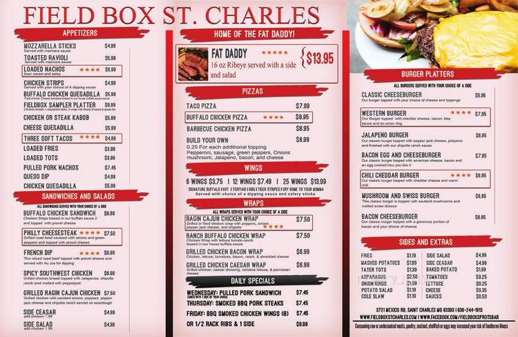 Field Box - St Peters, MO menu_pic