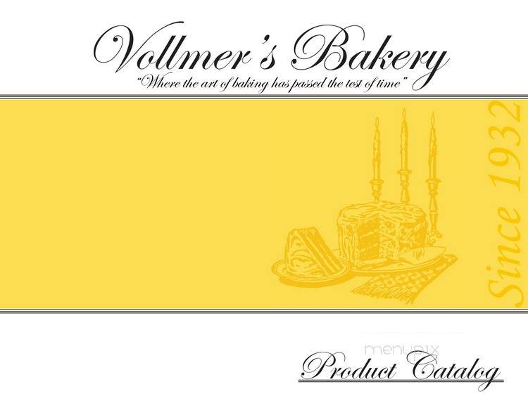 Vollmer's Bakery & Cheesecake Factory - Denver, CO menu_pic