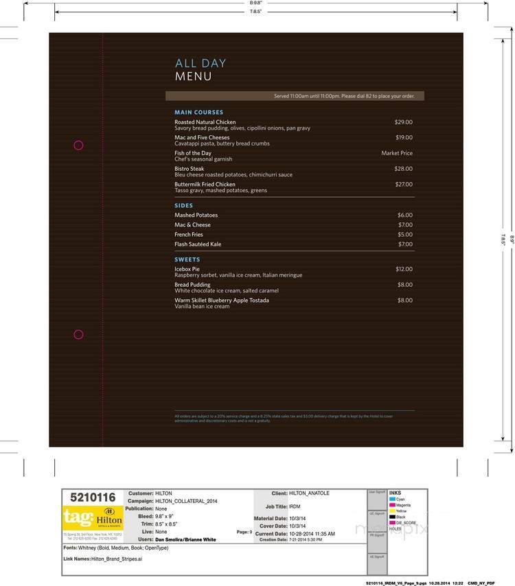 Gossip Bar - Dallas, TX menu_pic