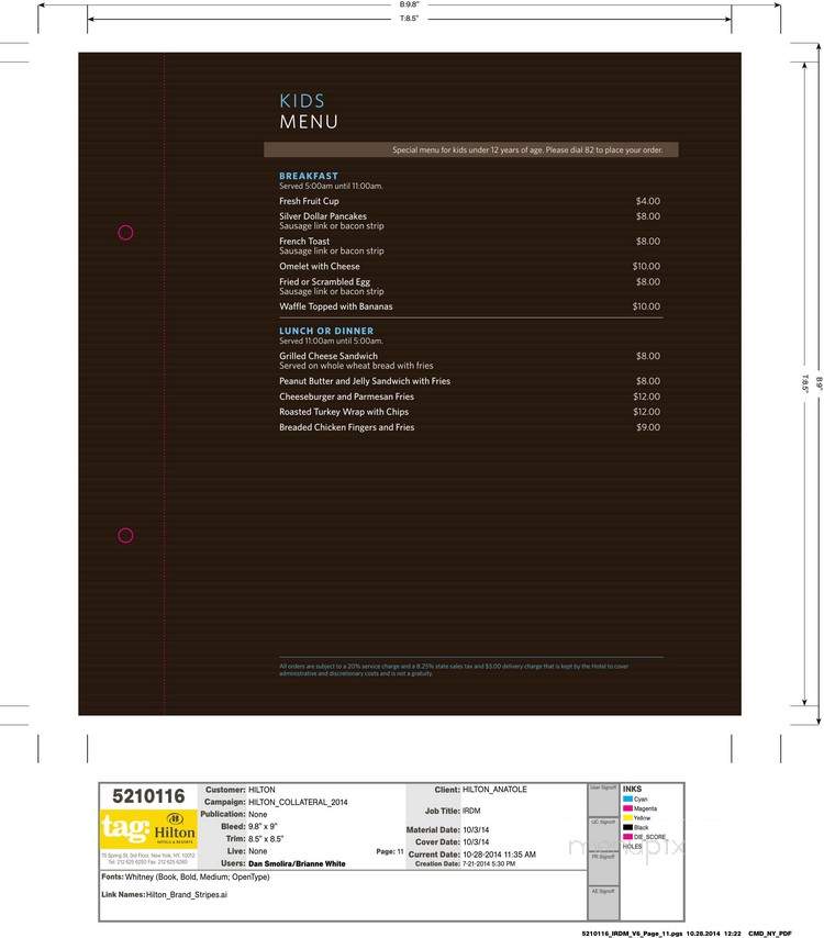 Gossip Bar - Dallas, TX menu_pic