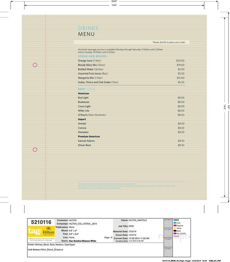 Gossip Bar - Dallas, TX menu_pic