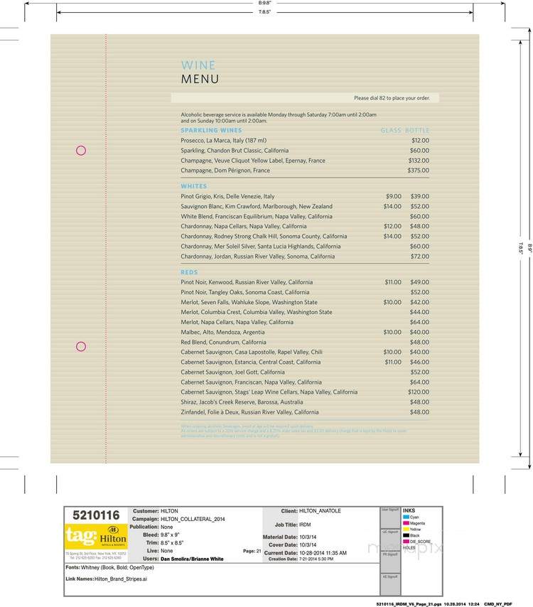 Gossip Bar - Dallas, TX menu_pic