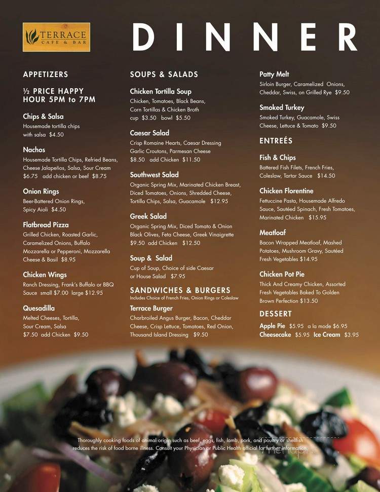 Terrace Cafe & Bar - Tucson, AZ menu_pic