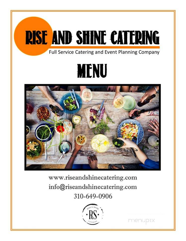 Rise And Shine Catering - Los Angeles, CA menu_pic