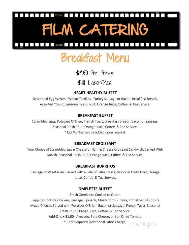 Rise And Shine Catering - Los Angeles, CA menu_pic