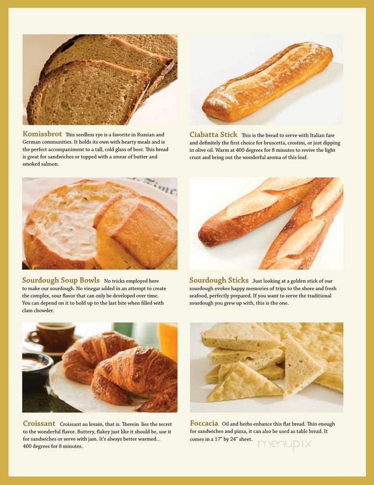 Golden Sheaf Bread - Watsonville, CA menu_pic