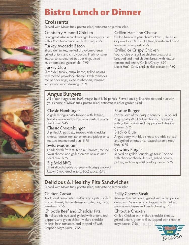 Tango Saloon - Homedale, ID menu_pic