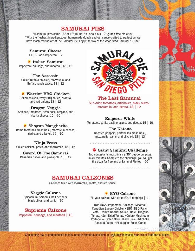 Coyote Ugly Saloon - Las Vegas, NV menu_pic