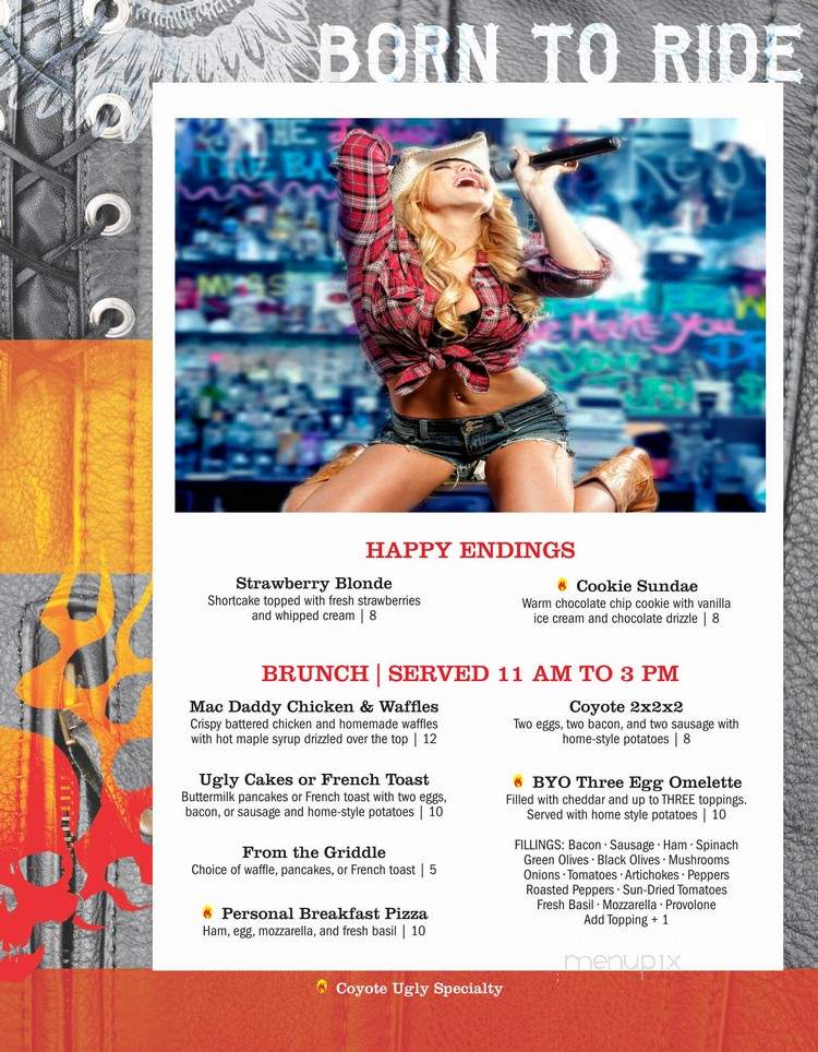 Coyote Ugly Saloon - Las Vegas, NV menu_pic