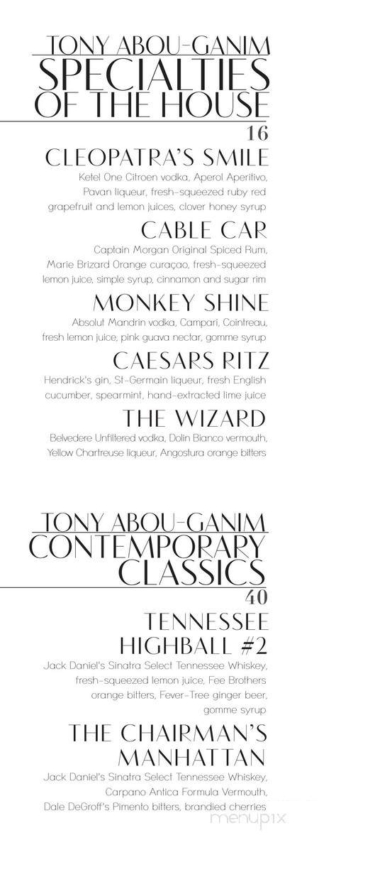 Lobby Bar - Las Vegas, NV menu_pic