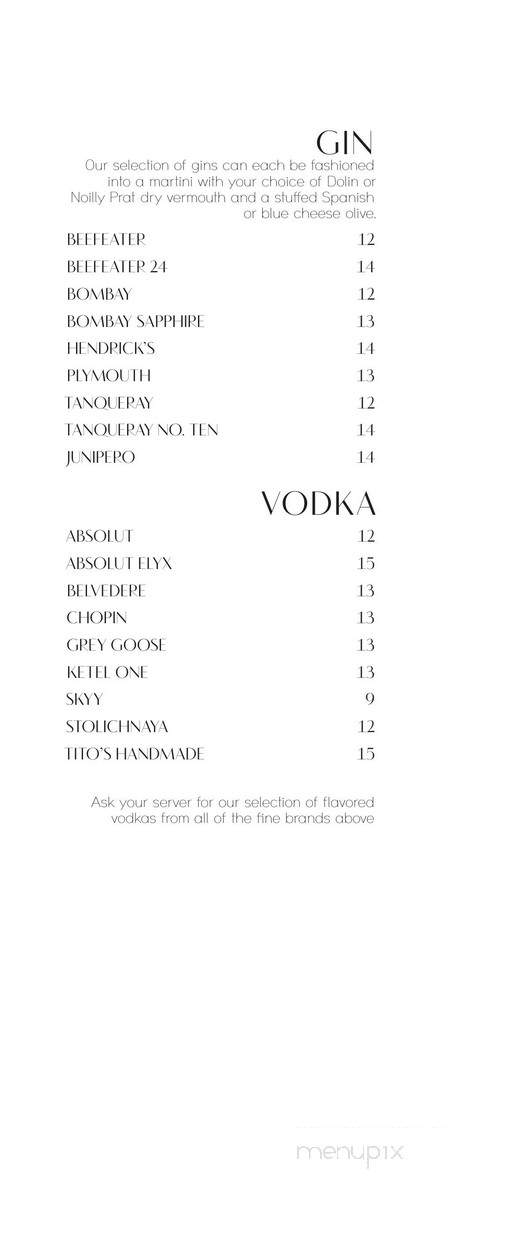 Lobby Bar - Las Vegas, NV menu_pic