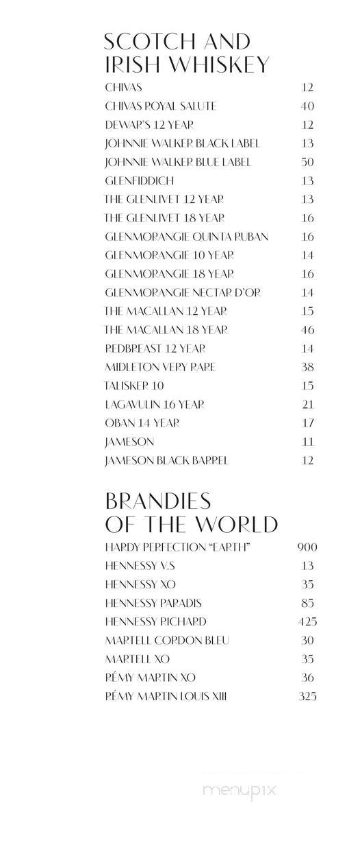 Lobby Bar - Las Vegas, NV menu_pic