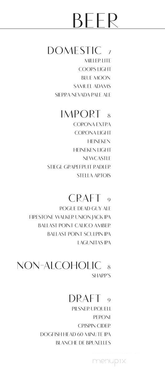 Lobby Bar - Las Vegas, NV menu_pic