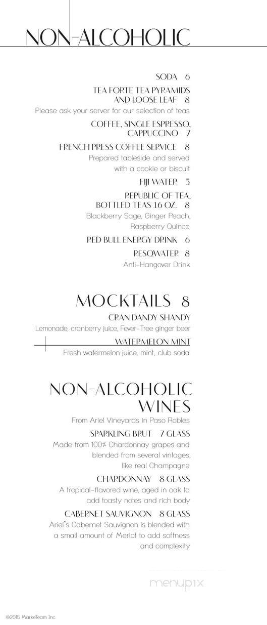 Lobby Bar - Las Vegas, NV menu_pic