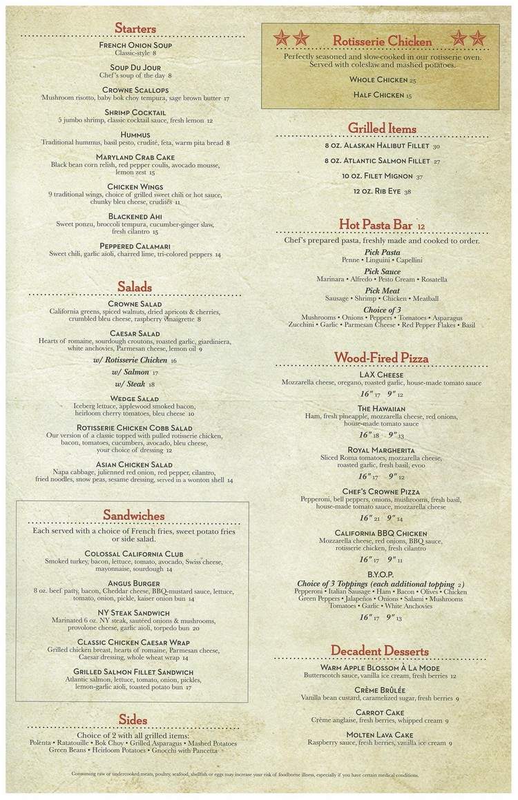 Century Taproom - Los Angeles, CA menu_pic