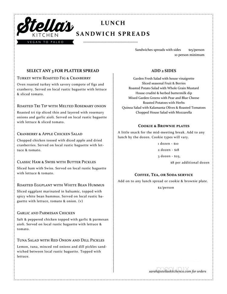 Stella's Kitchen - Portland, OR menu_pic