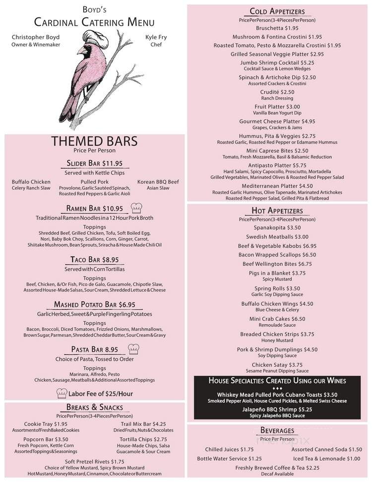 Boyd's Cardinal Hollow - North Wales, PA menu_pic