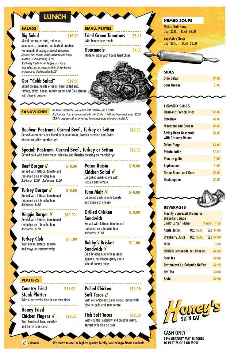 Honey - Philadelphia, PA menu_pic