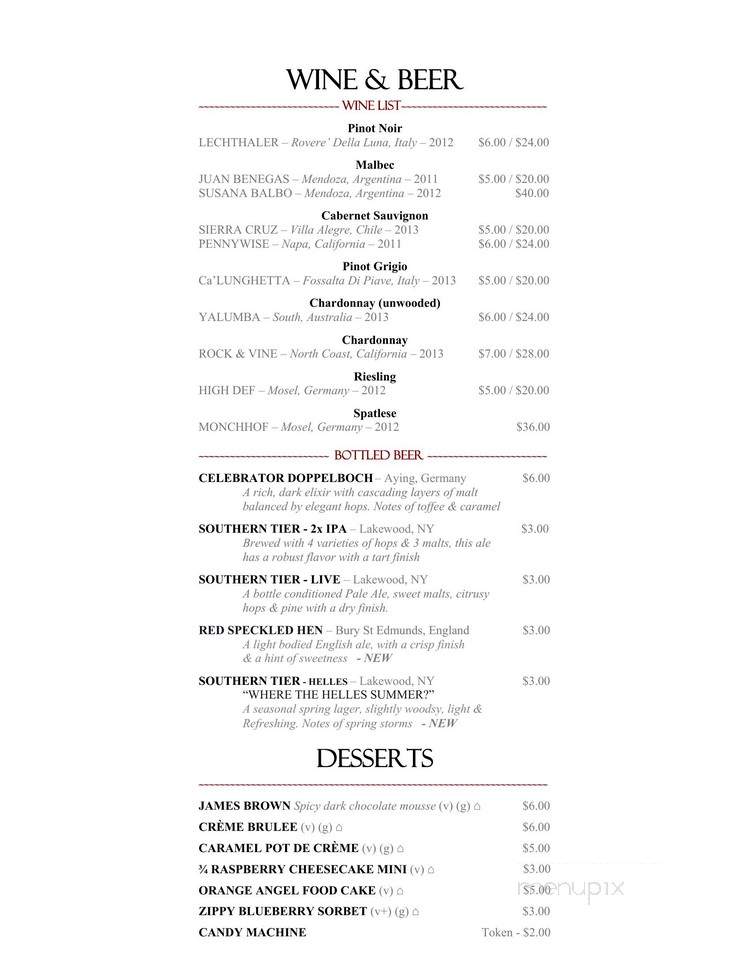 Three Quarter Cafe - Buckhannon, WV menu_pic