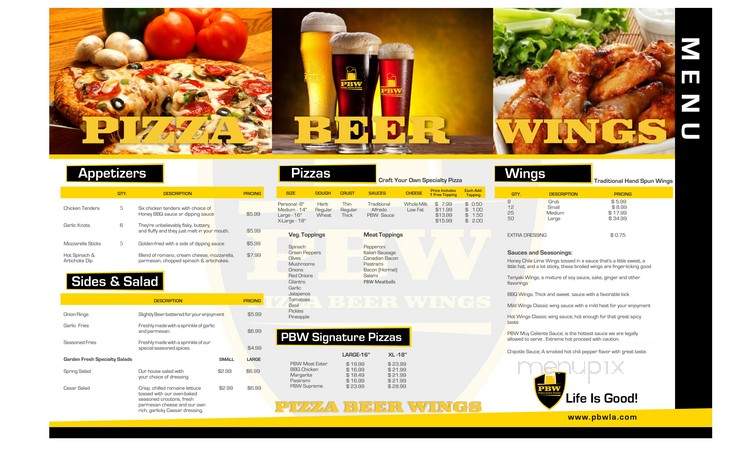 Pizza Beer And Wings - Pomona, CA menu_pic