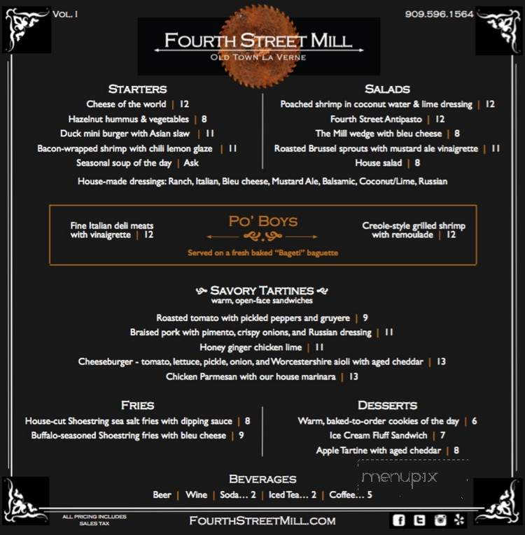 Fourth Street Mill - La Verne, CA menu_pic