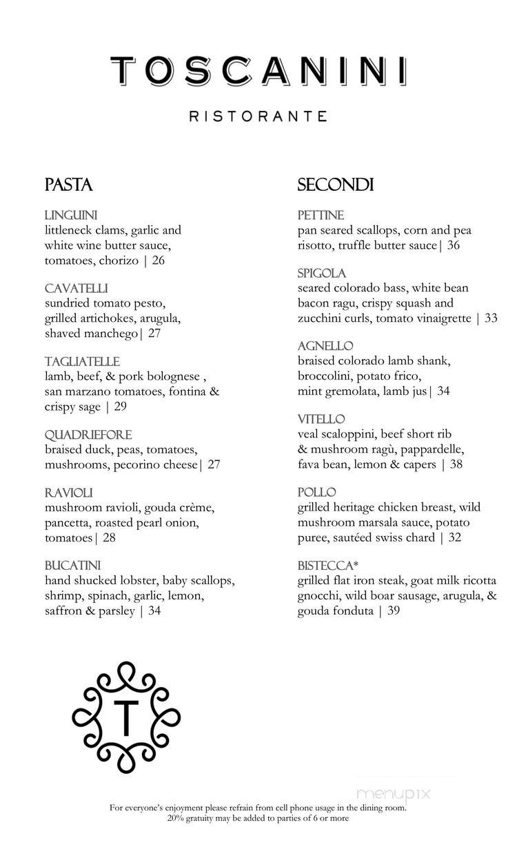 Toscanini - Avon, CO menu_pic