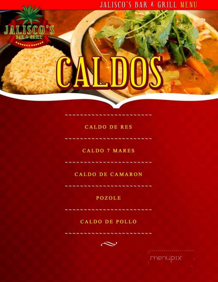 Jaliscos Bar & Grill - El Centro, CA menu_pic
