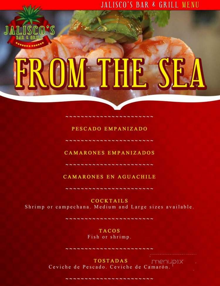 Jaliscos Bar & Grill - El Centro, CA menu_pic