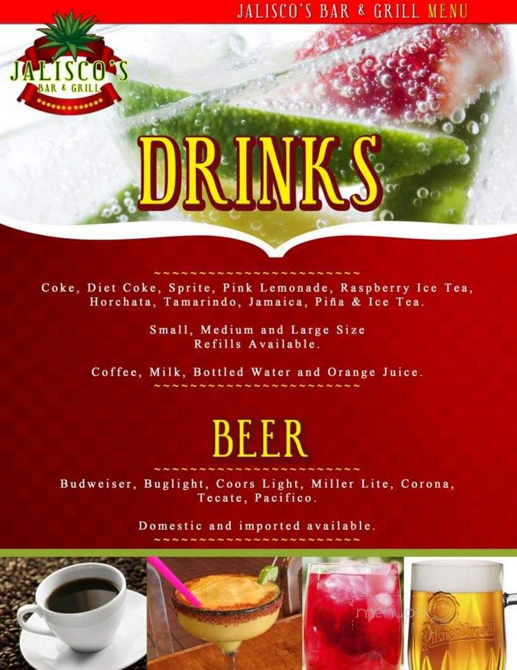 Jaliscos Bar & Grill - El Centro, CA menu_pic