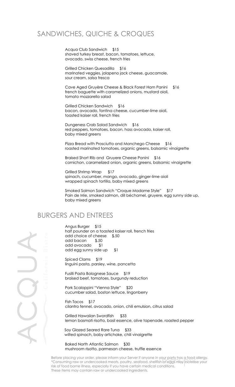 The Olive Bar - San Diego, CA menu_pic