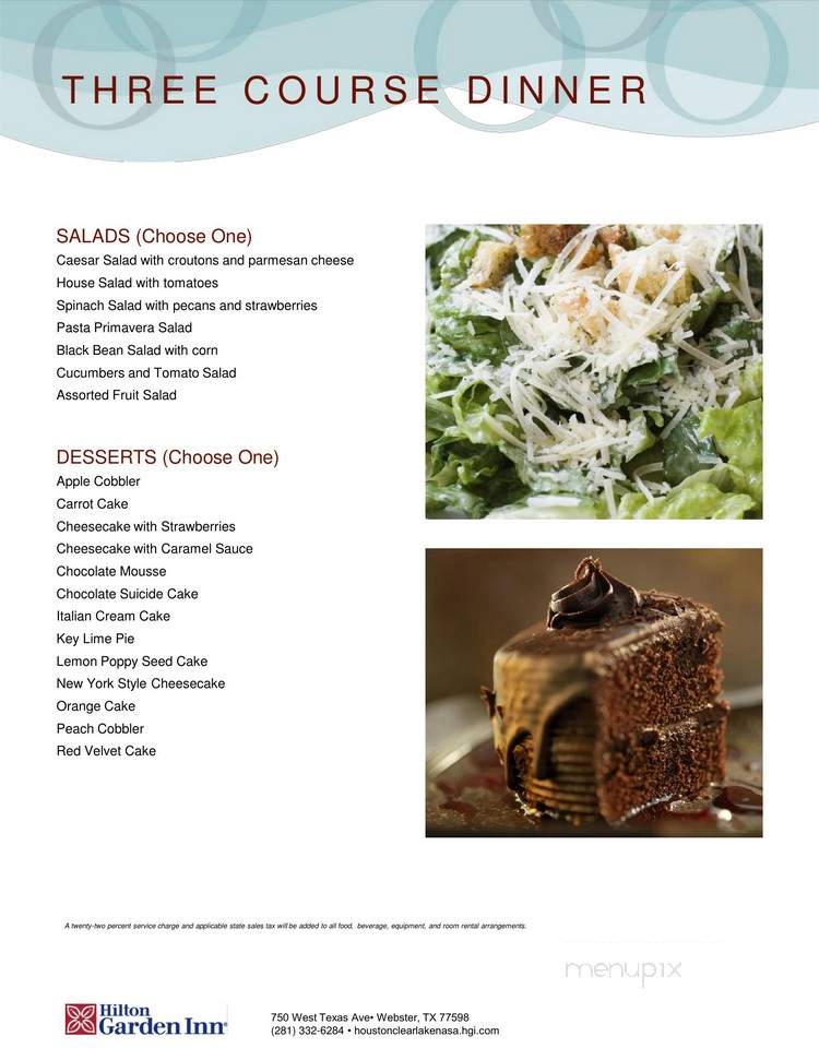 The Great American Grill @ Hilton Garden Inn - Lake Forest, CA menu_pic