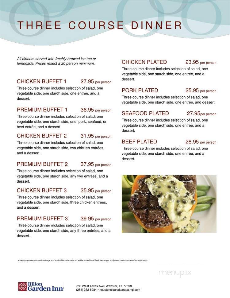 The Great American Grill @ Hilton Garden Inn - Lake Forest, CA menu_pic
