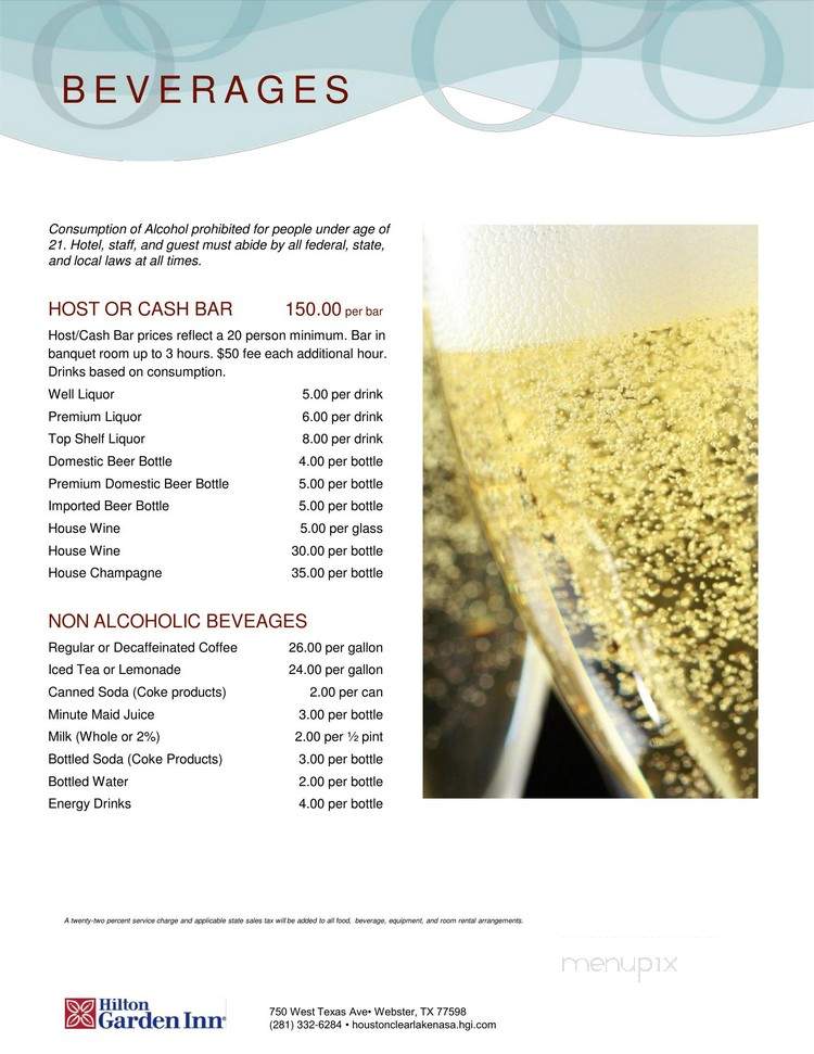 The Great American Grill @ Hilton Garden Inn - Lake Forest, CA menu_pic