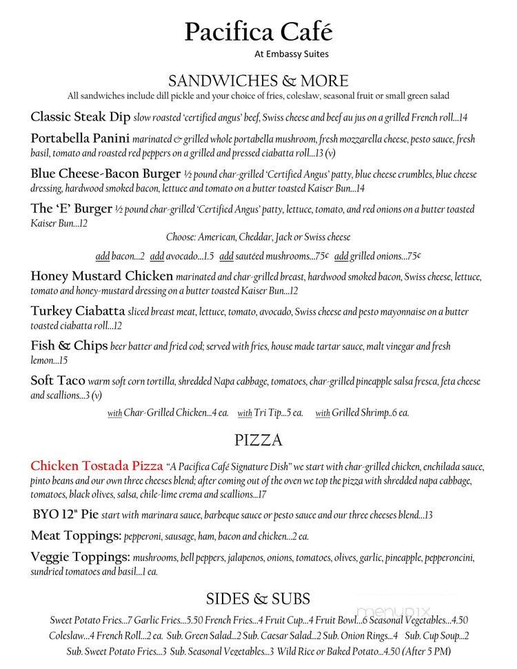 Cypress Lounge - Seaside, CA menu_pic