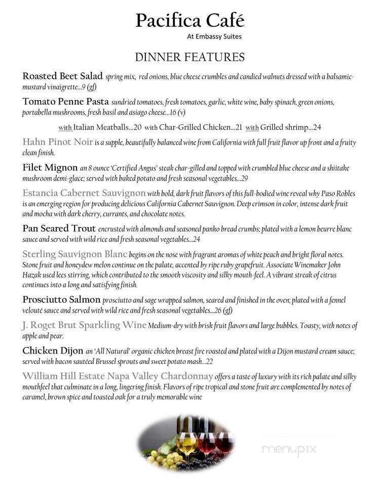 Cypress Lounge - Seaside, CA menu_pic