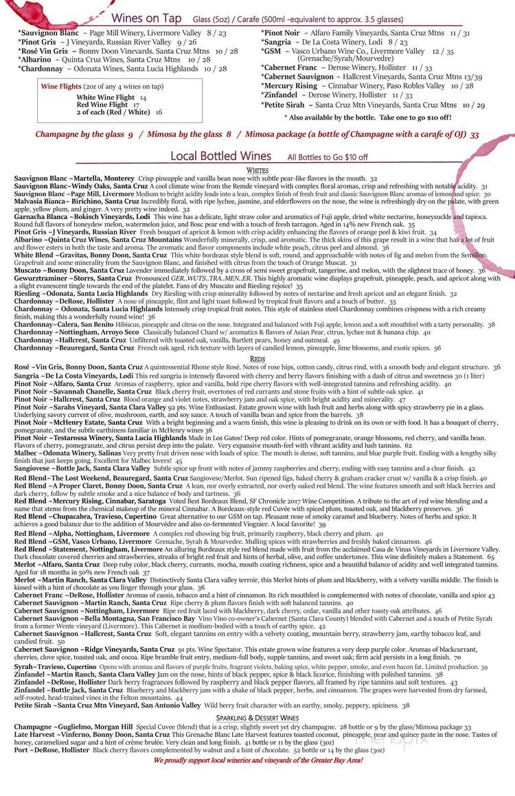 Vino Vino - Sunnyvale, CA menu_pic