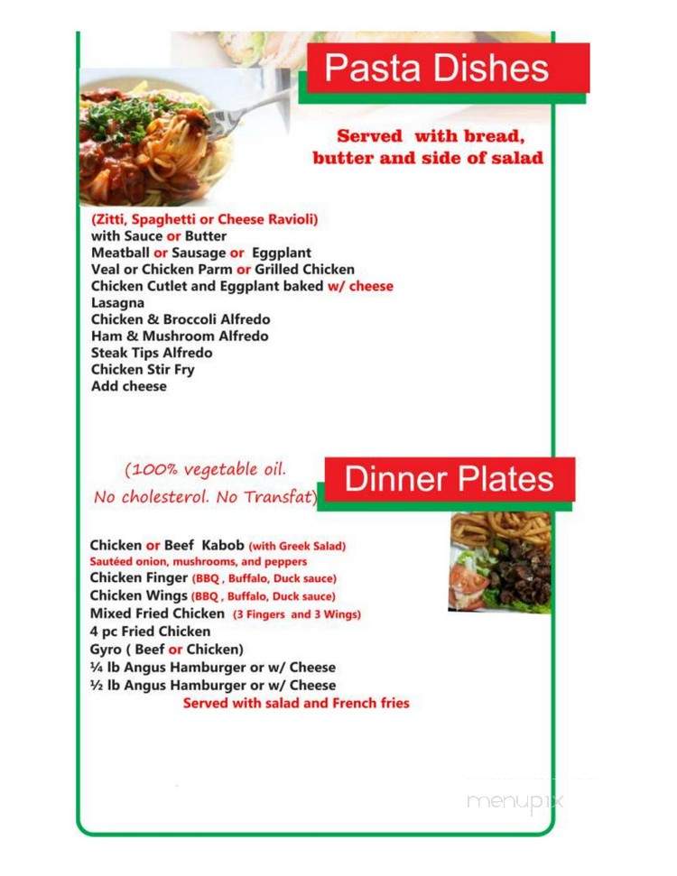 Lakeview House of Pizza - Grafton, MA menu_pic
