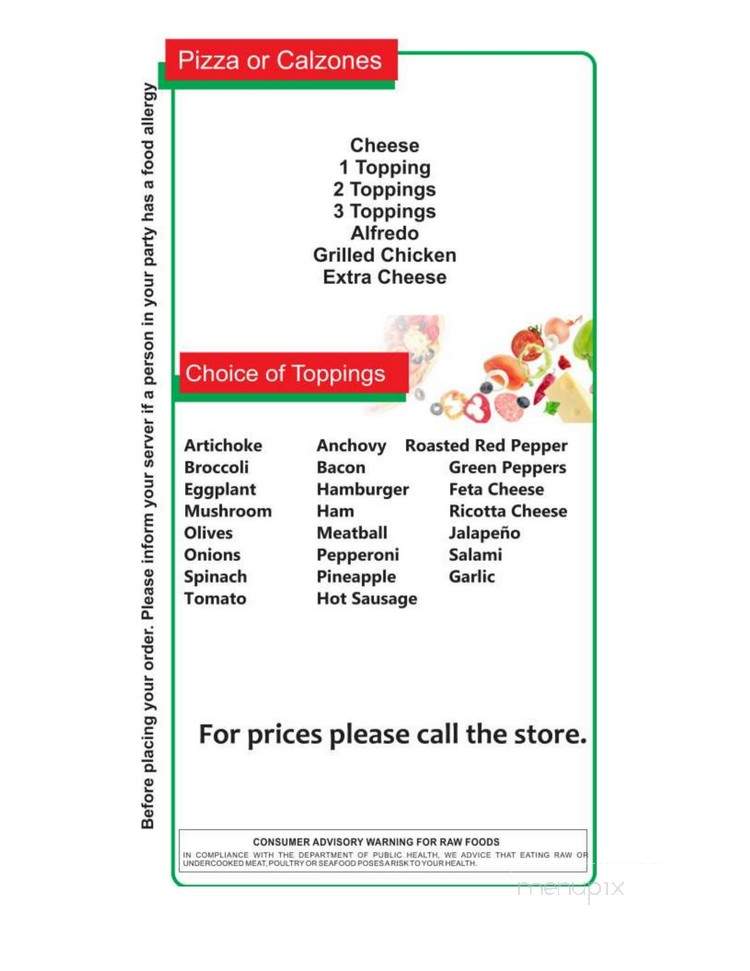 Lakeview House of Pizza - Grafton, MA menu_pic