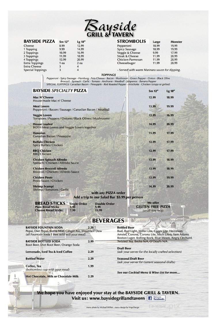 Bayside Grill & Tavern - Wolfeboro, NH menu_pic