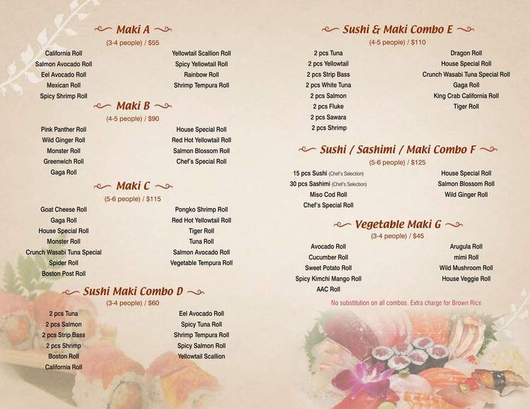 Poon LLC - Greenwich, CT menu_pic