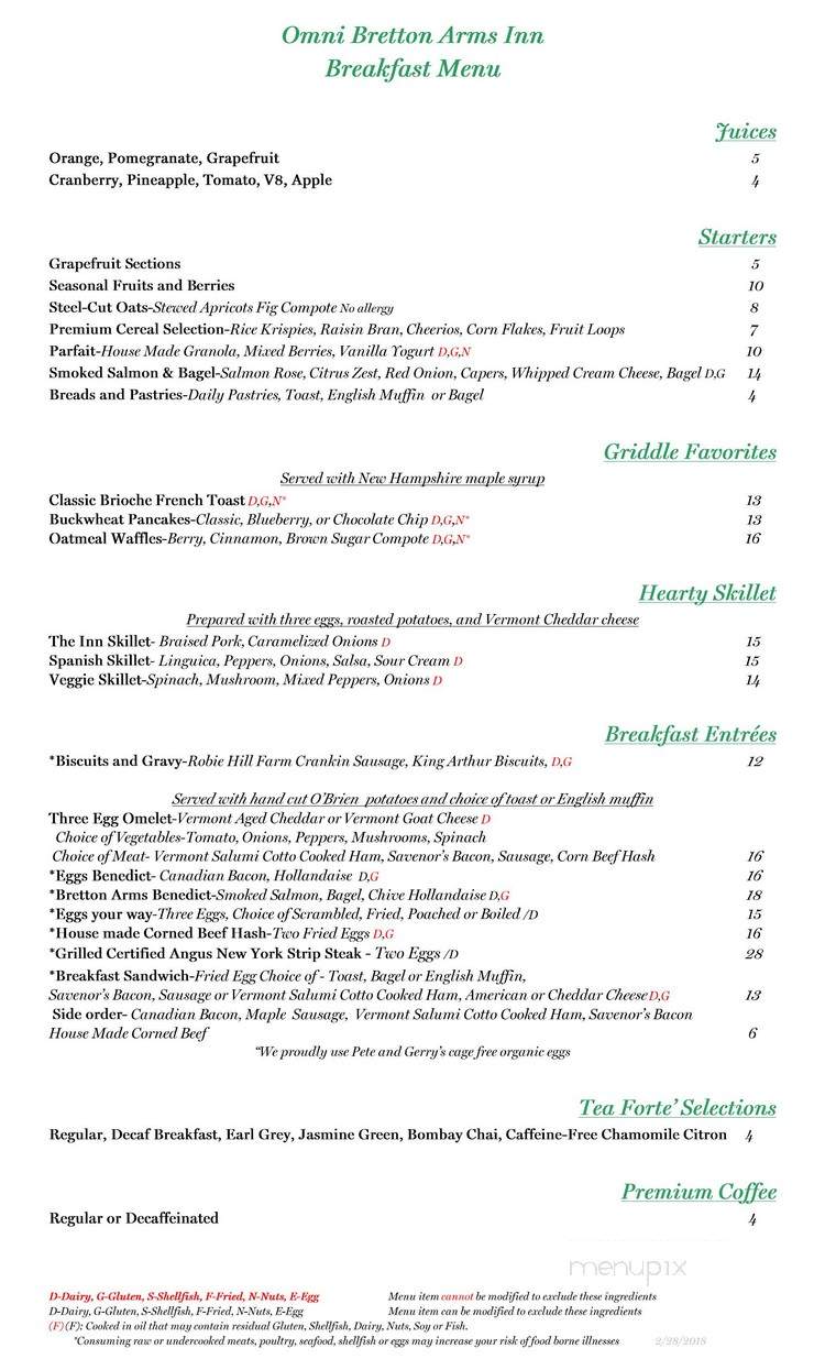 Bretton Arms Dining Room - Carroll, NH menu_pic