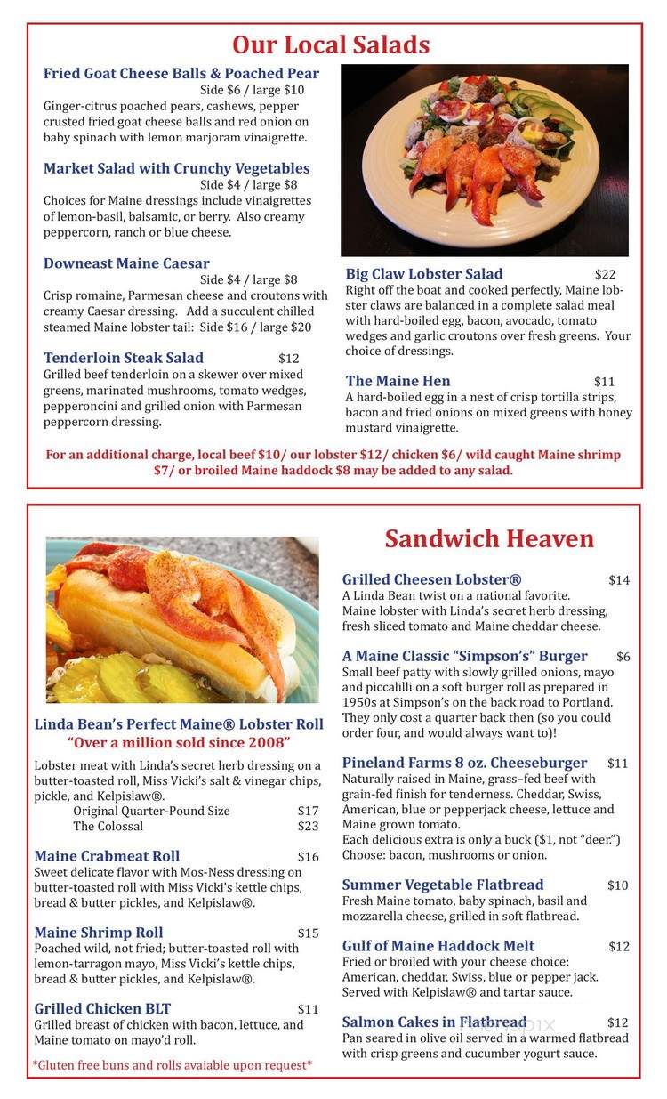 Lobster Roll at L.L.Bean - Freeport, ME menu_pic